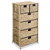 Storage Unit with 6 Baskets 18.5"x14.6"x39.4" Water Hyacinth