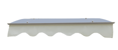 GarLUGH DA4734W Series Door Window Awning Made of 0.137 Inch Thick Crystal Solid Polycarbonate Sheet and Aluminum Alloy with Valance in size of 47" Wi