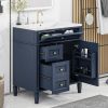 30'' Bathroom Vanity with Top Sink, Modern Bathroom Storage Cabinet with 2 Drawers and a Tip-out Drawer, Single Sink Bathroom Vanity