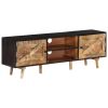 TV Stand 55.1"x11.8"x18.1" Rough Mango Wood and Solid Wood Acacia