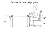 Large modern simple rectangular glass table, which can accommodate 6-8 people, equipped with 0.4-inch tempered glass table top and large MDF table leg
