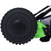 16-Inch 5-Blade Push Reel Lawn Mower with Grass Catcher, GREEN COLOR