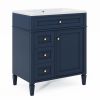 30'' Bathroom Vanity with Top Sink, Modern Bathroom Storage Cabinet with 2 Drawers and a Tip-out Drawer, Single Sink Bathroom Vanity