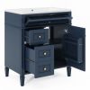 30'' Bathroom Vanity with Top Sink, Modern Bathroom Storage Cabinet with 2 Drawers and a Tip-out Drawer, Single Sink Bathroom Vanity