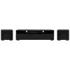 ON-TREND Extended, Minimalist Style 7 Pieces Floating TV Stand Set, High Gloss Wall Mounted Entertainment Center with 16-color LED Light Strips for 90