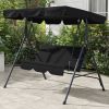 Outsunny 3-Seat Outdoor Patio Swing Chair with Removable Cushion, Steel Frame Stand and Adjustable Tilt Canopy for Patio, Garden, Poolside, Balcony, B