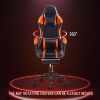 Video Game Chairs for Adults, PU Leather Gaming Chair with Footrest, 360¬∞Swivel Adjustable Lumbar Pillow Gamer Chair, Comfortable Computer Chair for