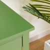 71-inchstylishTVcabinet Entertainment CenterTV stand,TVConsoleTable, Media Console,solidwood frame,Changhong glass door,Metal handle,antique green,can