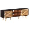 TV Stand 55.1"x11.8"x18.1" Rough Mango Wood and Solid Wood Acacia