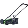 16-Inch 5-Blade Push Reel Lawn Mower with Grass Catcher, GREEN COLOR