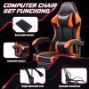 Video Game Chairs for Adults, PU Leather Gaming Chair with Footrest, 360¬∞Swivel Adjustable Lumbar Pillow Gamer Chair, Comfortable Computer Chair for
