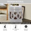 Outsunny 14" x 17" Ceramic Garden Stool with Double-Coin Knotted Ring Design & Strong Glazed Material, Decorative End Table, Home Collection, White