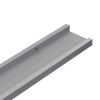 Picture Frame Ledge Shelves 2 pcs Gray 15.7"x3.5"x1.2" MDF